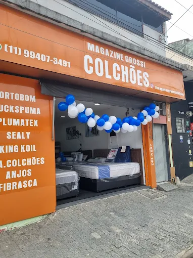 Fachada da Magazine Grossi Colchões
